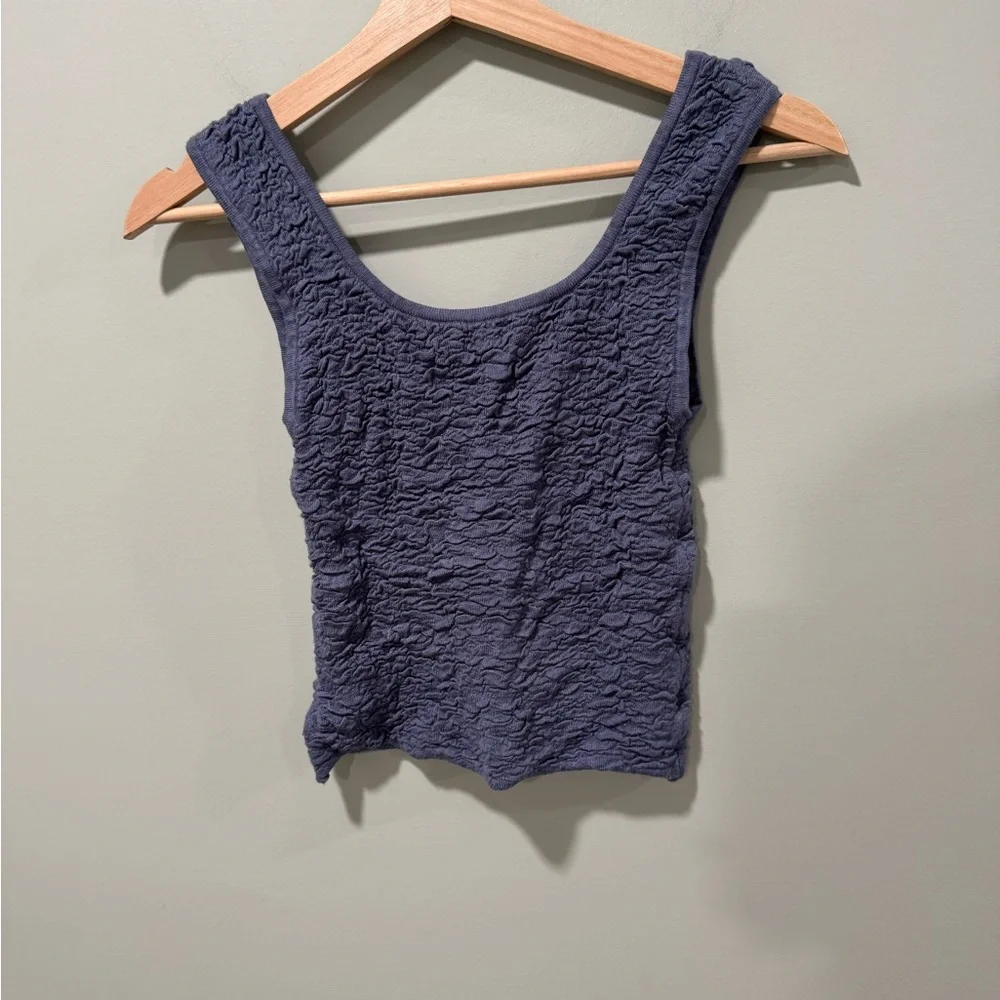NATURAL LIFE Textured Navy Tank Top - Picture 4 of 4